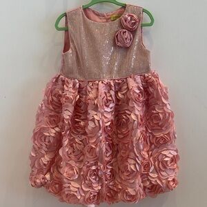 Penelope Mack Pink Rosette Party Dress
